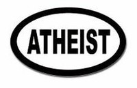 atheist oval diecut decal atheist oval diecut decal