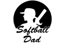 Softball Dad 2 Adhesive Vinyl Decal Softball Dad 2 Adhesive Vinyl Decal