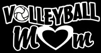Volleyball MOM Window or Wall Sticker 3