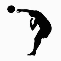 Volleyball Silhouette Sticker 1