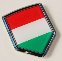 Hungary Flag Car Hungarian Chrome Emblem Decal Sticker