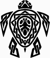 tribal turtle decal