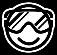 winter sticker black and white