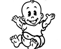 baby die cut car wall decal sticker