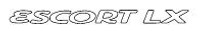 Ford Escort LX Diecut Adhesive Vinyl Decal Sticker Ford Escort LX Diecut Adhesive Vinyl Decal Sticker