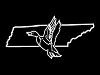 Duck Hunting Tenn ANY STATE OUTLINE Diecut Sticker
