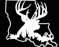 Louisiana ANY STATE OUTLINE hunting white tail buck deer decal Louisiana ANY STATE OUTLINE hunting white tail buck deer decal