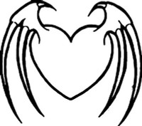 Heart with Claws Siecut Decal