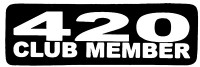 420 club member bumper sticker