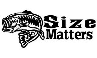 size matters bass vinyl fishing decal funny car sticker