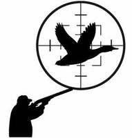 Duck in Scope Diecut Decal 1617