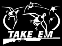 take em duck hunting die cut decal