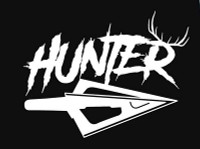 Bow Hunter Arrow Tip with Antlers Vinyl Car Truck Window Decal Sticker