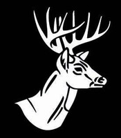Deer Head Vinyl Hunting Decal