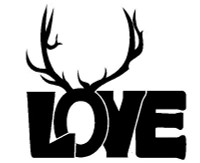 Deer Love Diecut Decal