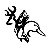 Buck Duck and Fish Decal