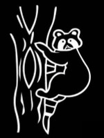 Coon in Tree Vinyl Hunting Sticker