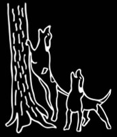 Dogs Treeing Vinyl Hunting Sticker