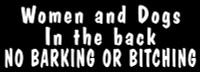 Women and Dogs in the back die cut decal
