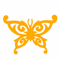 Tribal Butterfly Decal 921b