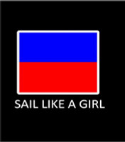ECHO sail like a girl FLAG sticker