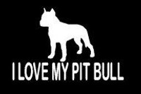 I Love My Pitbull Die Cut Window Decal 4