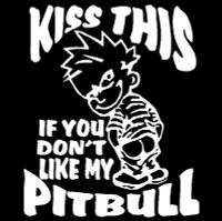 Pitbull Vinyl Car Decal 11