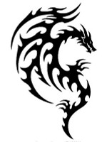 Dragon Die Cut  Animal Tribal Decals  32