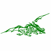 Dragon Flying decal 622