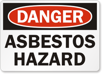 Asbestos Hazard Danger Sign