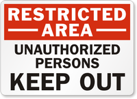 Restricted Area Sign 1
