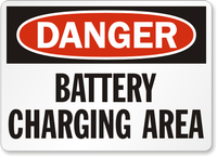 Battery Charging Danger Sign 01