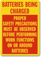 Battery Charging Danger Sign 03