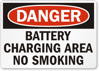 Battery Charging Danger Sign 04