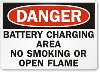 Battery Charging Danger Sign 05