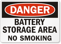 Battery Charging Danger Sign 06