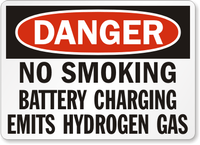 Battery Charging Danger Sign 07