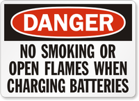 Battery Charging Danger Sign 08