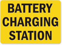 Battery Charging Danger Sign 09
