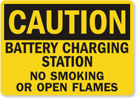 Battery Charging Danger Sign 10
