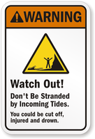 Watch Out Incoming Tides Sign