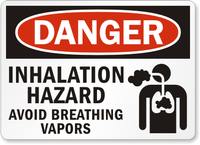 Avoid Breathing Vapors Danger Sign
