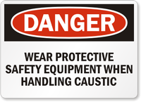 Wear Safety Equipment Danger Sign