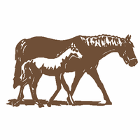 Horses 2 vinyl car decal 971