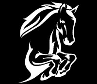 leaping horse decal sticker