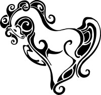tribal horse diecut decal 88
