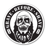 grave before shave zombie sticker 2