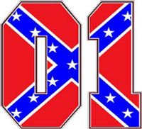 01 Rebel Dukes Race Number Sticker