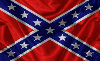 battle rebel flag waving sticker