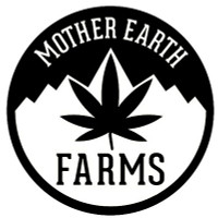 MOTHER EARTH FARMS WEED LEAF B&W ROUND STICKER